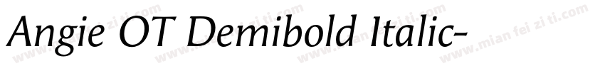 Angie OT Demibold Italic字体转换